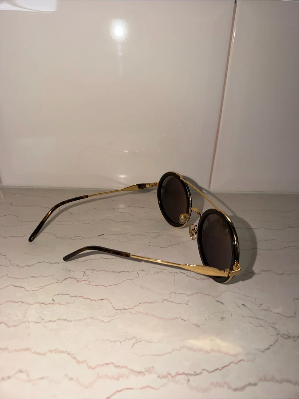 Wildfox Winona Gold and Tortoise Frame Round Sunglasses